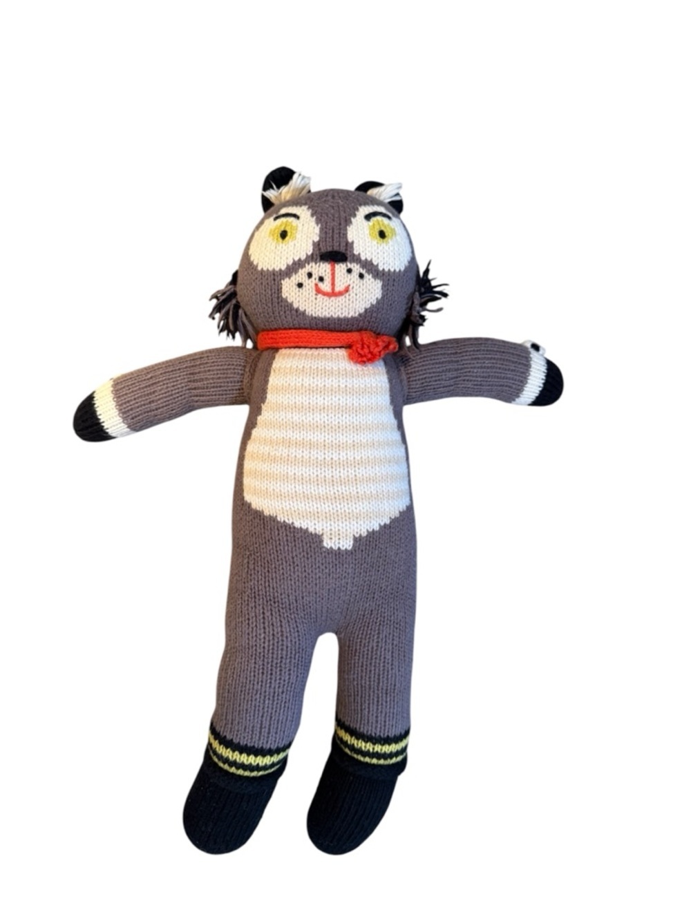 Blabla Kids Beauregard The Wolf Cotton Hand Knit 18 inch Stuffed Animal doll - Picture 5 of 6